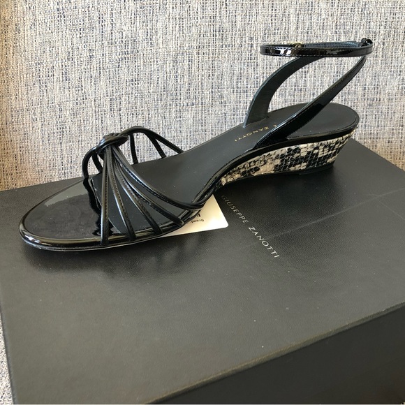 Brand new, never worn Giuseppe Zanotti wedge sandals in Italian shoe size 37.5 - Picture 16 of 16